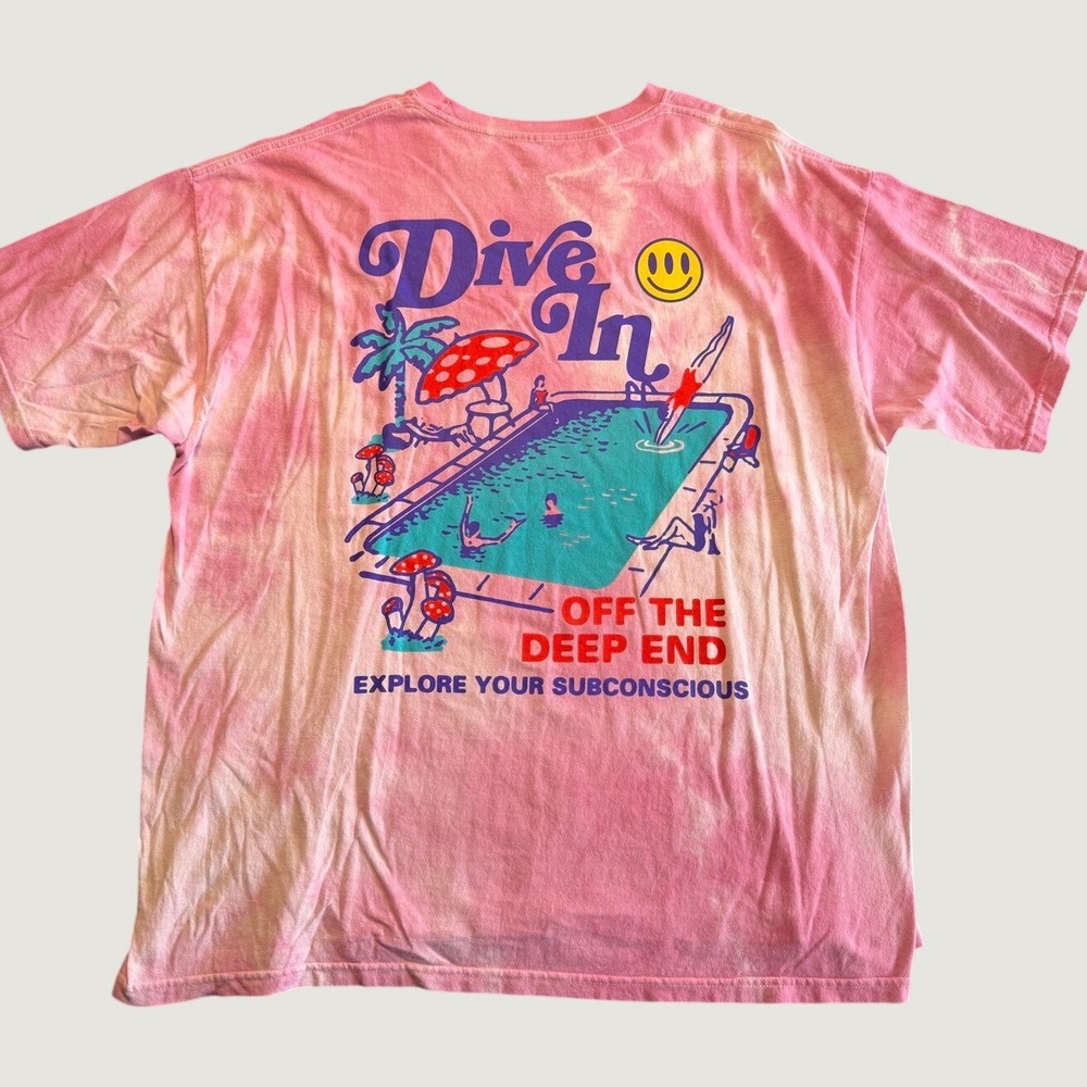 ALAB Tie Dye T-Shirt XXL Dive In Off The Deep End Pool Graphic